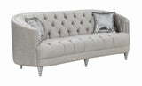 Avonlea Sloped Arm Tufted Sofa Grey