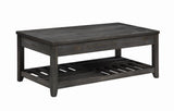 Cliffview Lift Top Coffee Table With Storage Cavities Grey