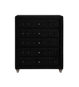 Deanna Deanna 5-Drawer Rectangular Chest Black