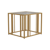 Adri Metal Frame End Table Matte Brass