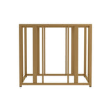 Adri Metal Frame End Table Matte Brass