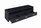 Alton 62" 3-Drawer Tv Console Black Oak