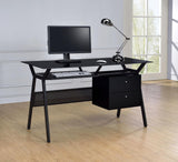 Weaving 2-Drawer Computer Desk Black