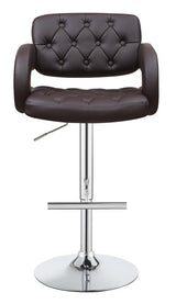 Brandi Adjustable Bar Stool Chrome And Brown