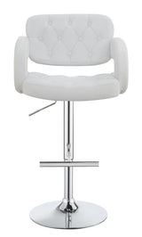 Brandi Adjustable Bar Stool Chrome And White