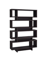 Reid 4-Tier Open Back Bookcase Cappuccino