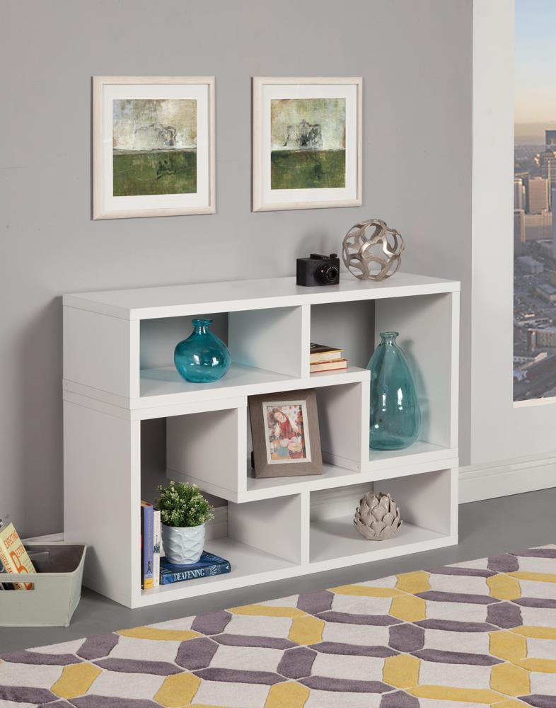 Velma Convertible Tv Console And Bookcase White