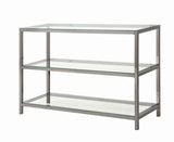 Trini Sofa Table With Glass Shelf Black Nickel