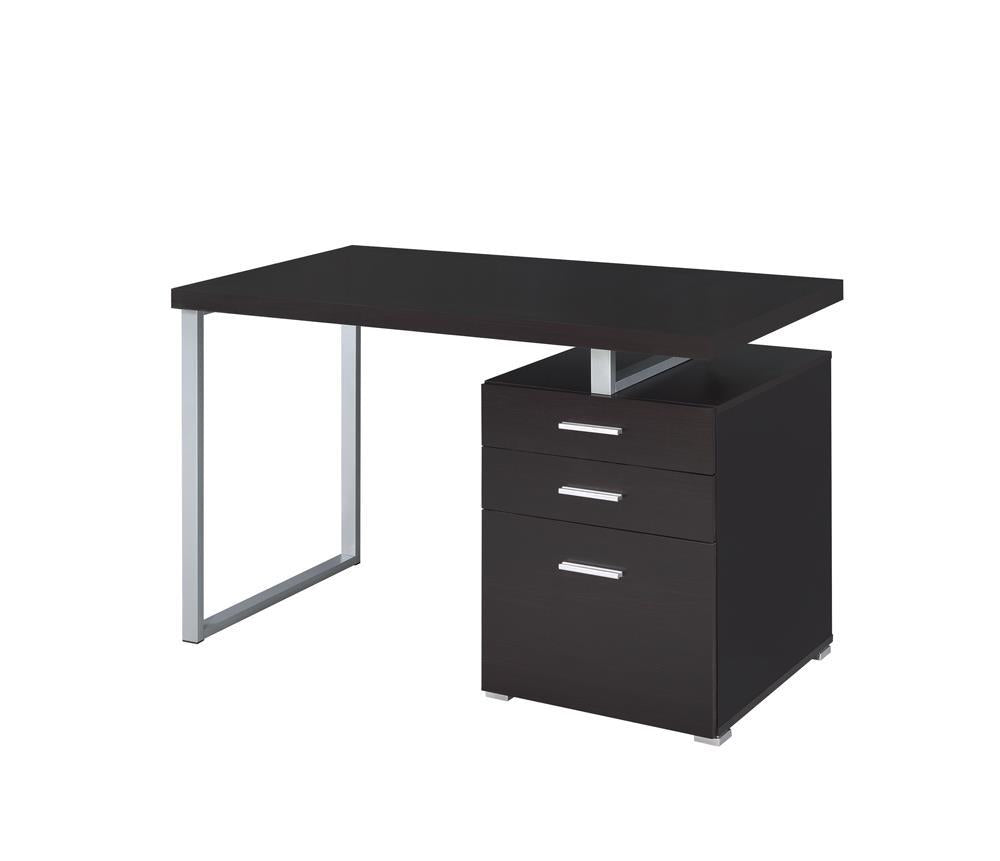 Brennan 3-Drawer Office Desk Cappuccino