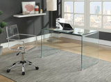 Amaturo Office Chair With Casters Clear And Chrome