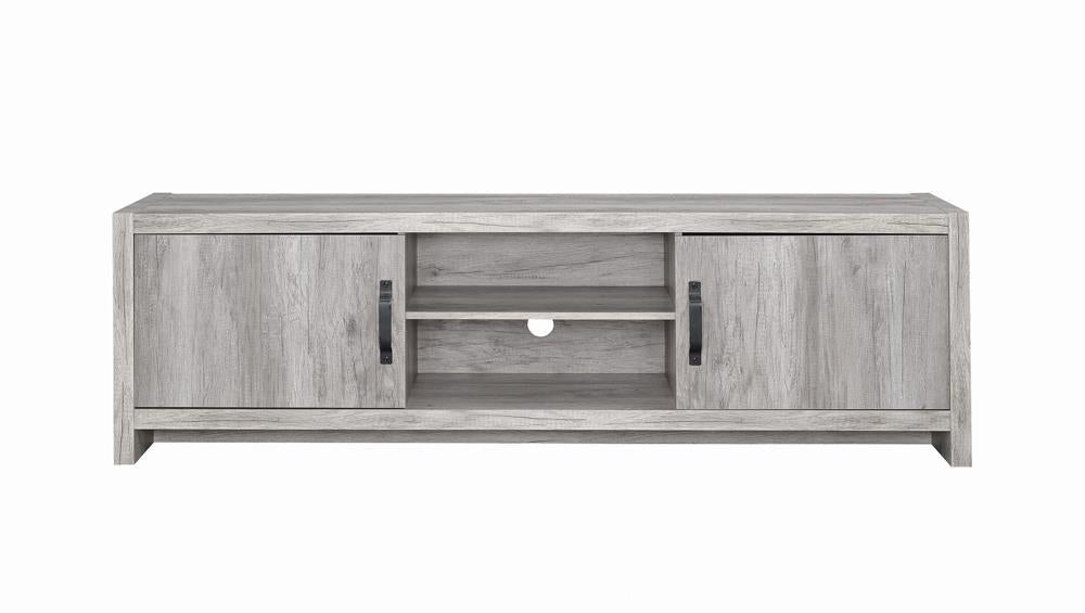 Burke 2-Door Tv Console Grey Driftwood