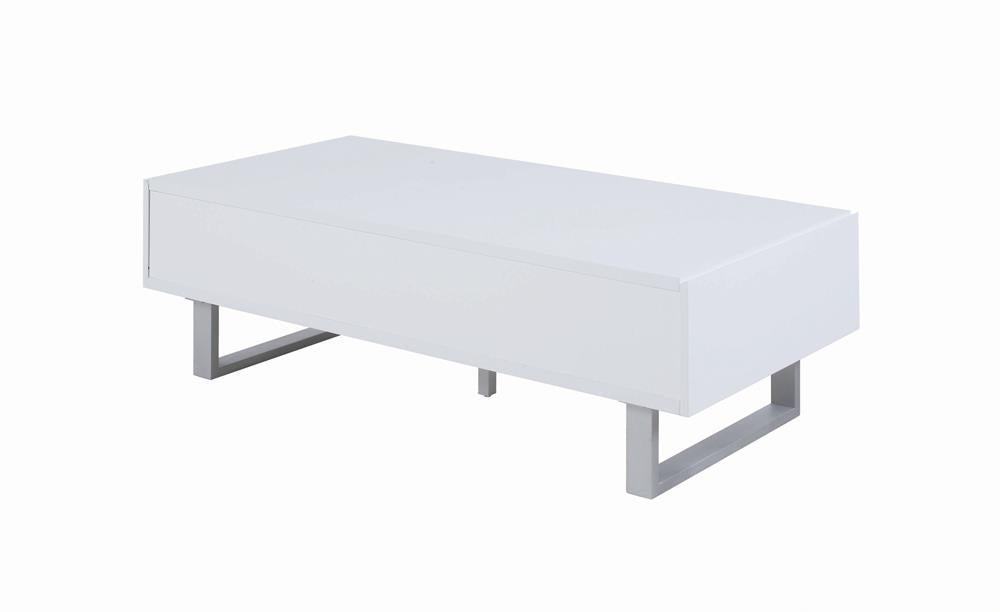 Atchison 2-Drawer Coffee Table High Glossy White