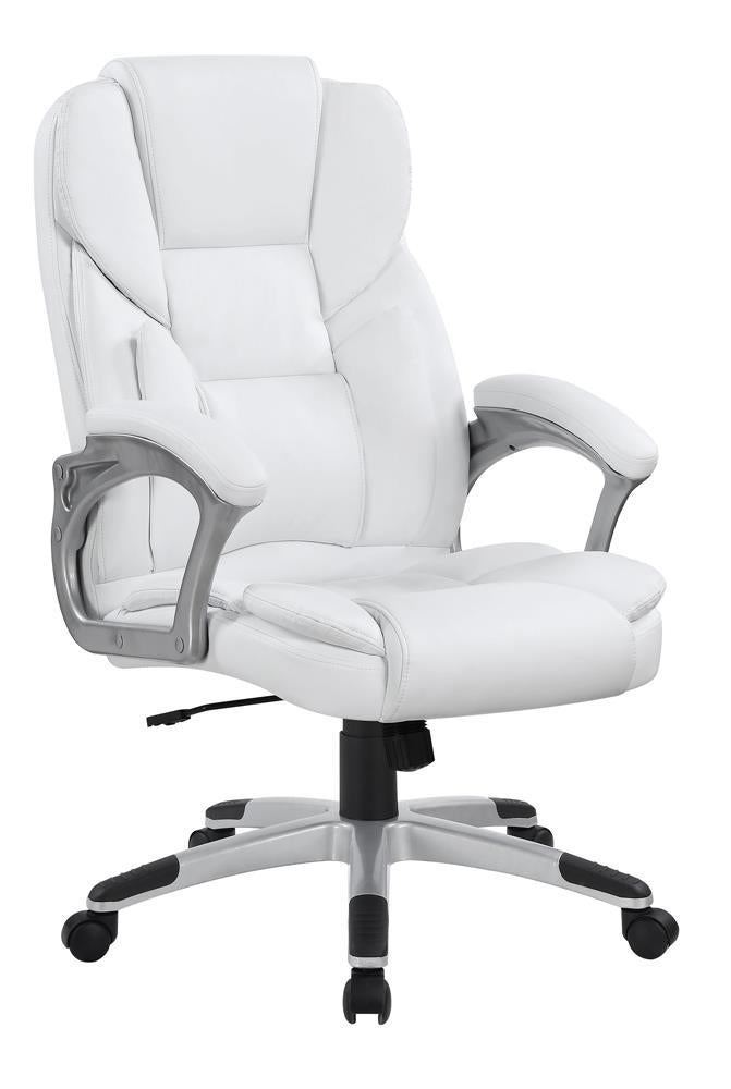 Kaffir Adjustable Height Office Chair White And Silver