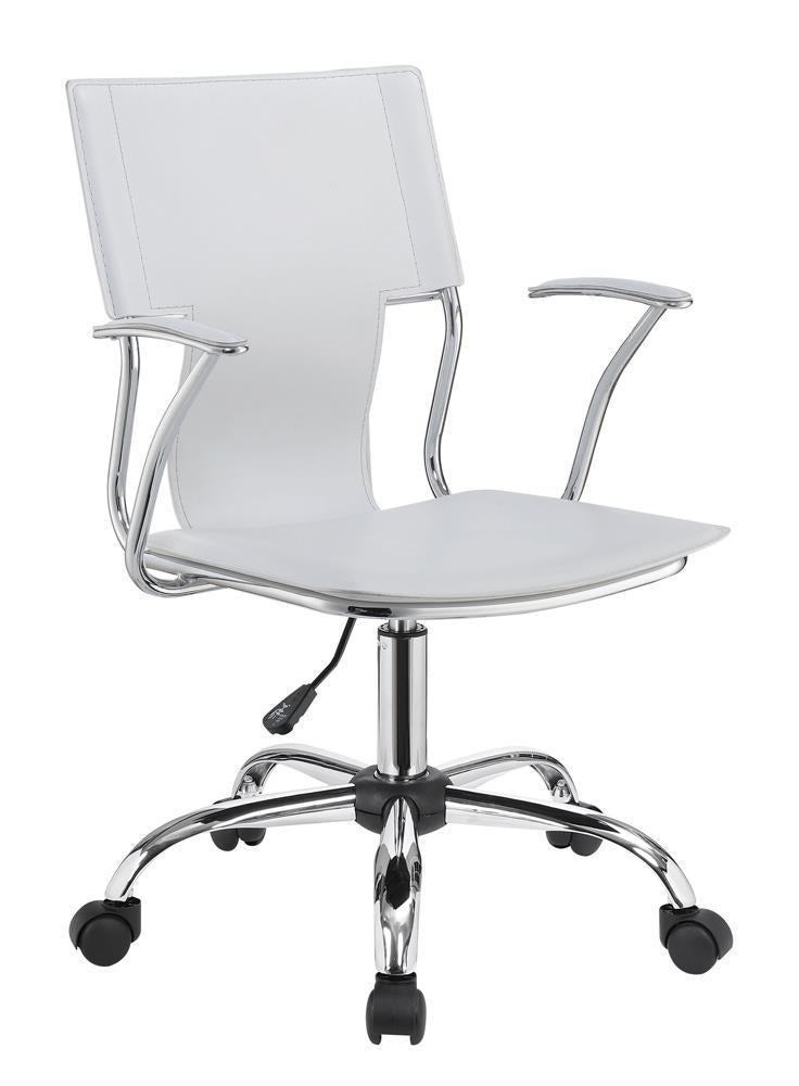 Himari Adjustable Height Office Chair White And Chrome