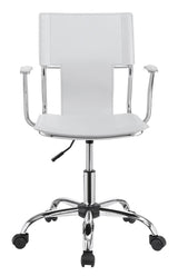 Himari Adjustable Height Office Chair White And Chrome