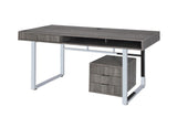 Whitman 4-Drawer Writing Desk Weathered Grey