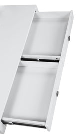 Gemma 2-Drawer Writing Desk Glossy White And Chrome