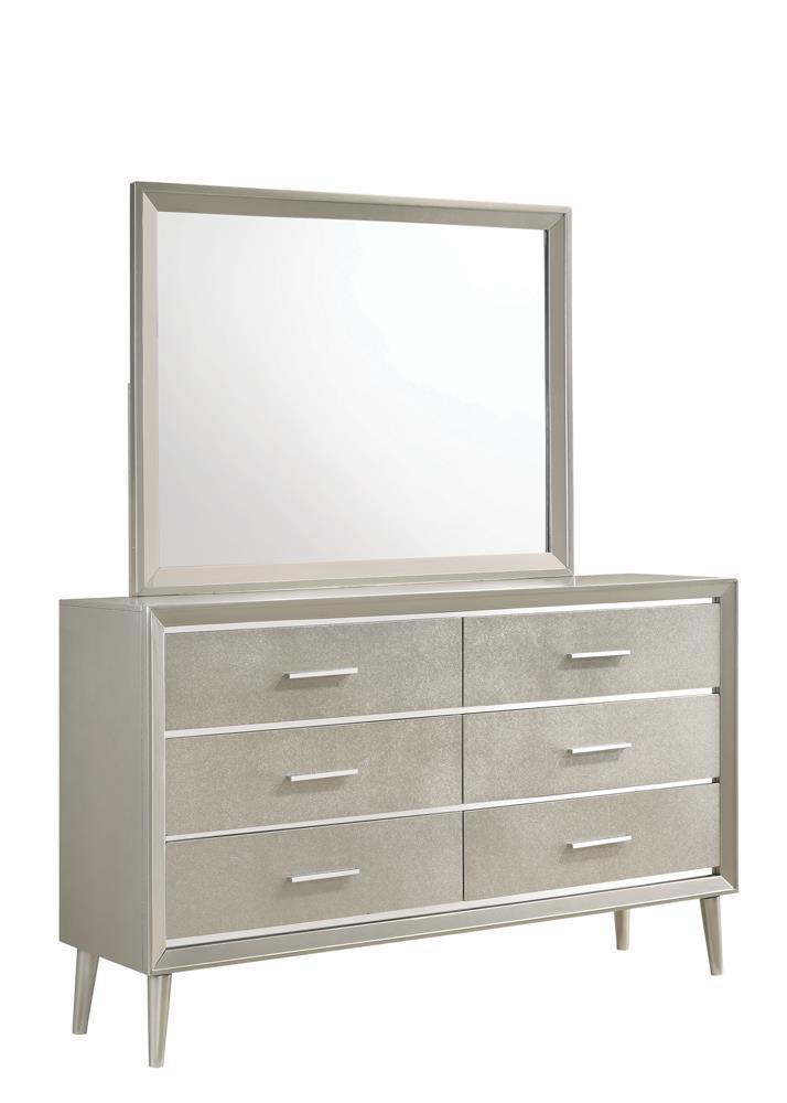 Ramon 6-Drawer Dresser Metallic Sterling