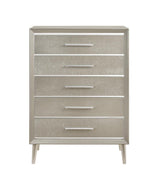 Ramon 5-Drawer Chest Metallic Sterling