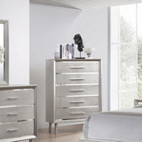 Ramon 5-Drawer Chest Metallic Sterling