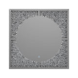 Theresa Led Wall Mirror Silver And Black