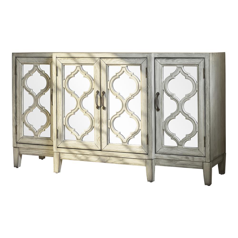 Mckellen 4-Door Accent Cabinet Antique White