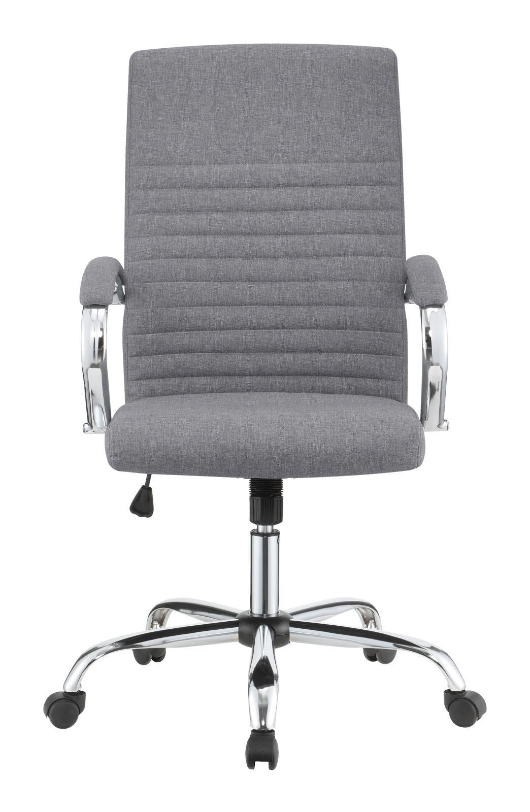 Abisko Upholstered Office Chair With Casters Grey And Chrome