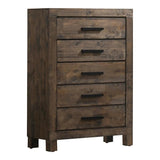 Woodmont 5-Drawer Chest Rustic Golden Brown