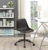 Carnell Adjustable Height Office Chair With Casters Brown And Rustic Taupe