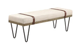 Austin Upholstered Bench Beige And Black