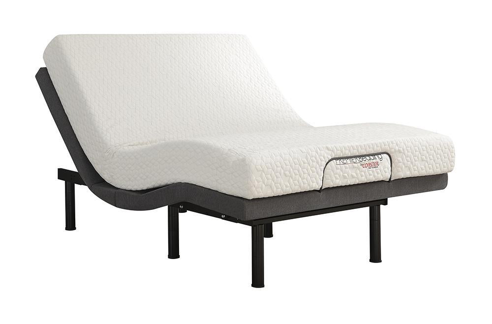 Negan Twin Xl Adjustable Bed Base Grey And Black