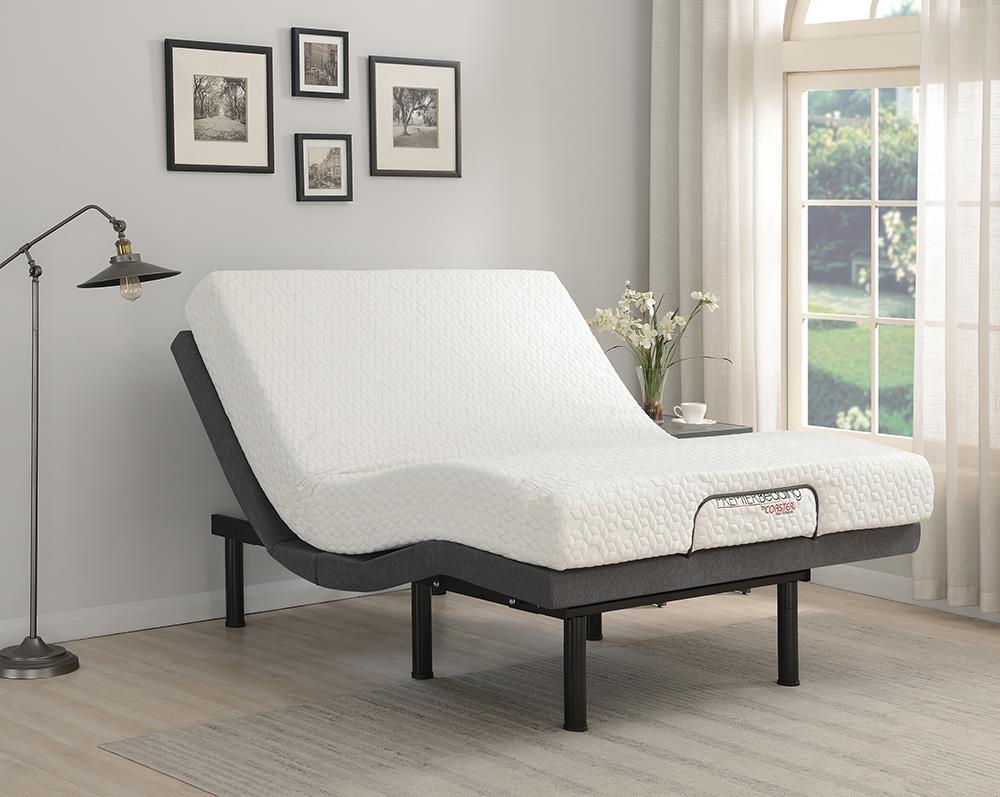 Negan Twin Xl Adjustable Bed Base Grey And Black