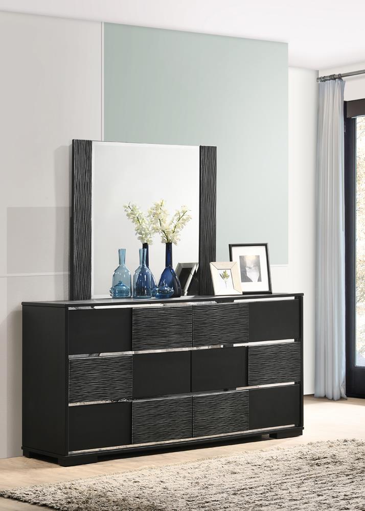 Blacktoft 6-Drawer Dresser Black