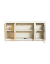 Voula Rectangular 4-Door Accent Cabinet White And Gold