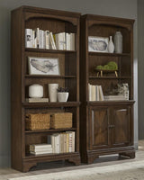 Hartshill 5-Shelf Bookcase Burnished Oak