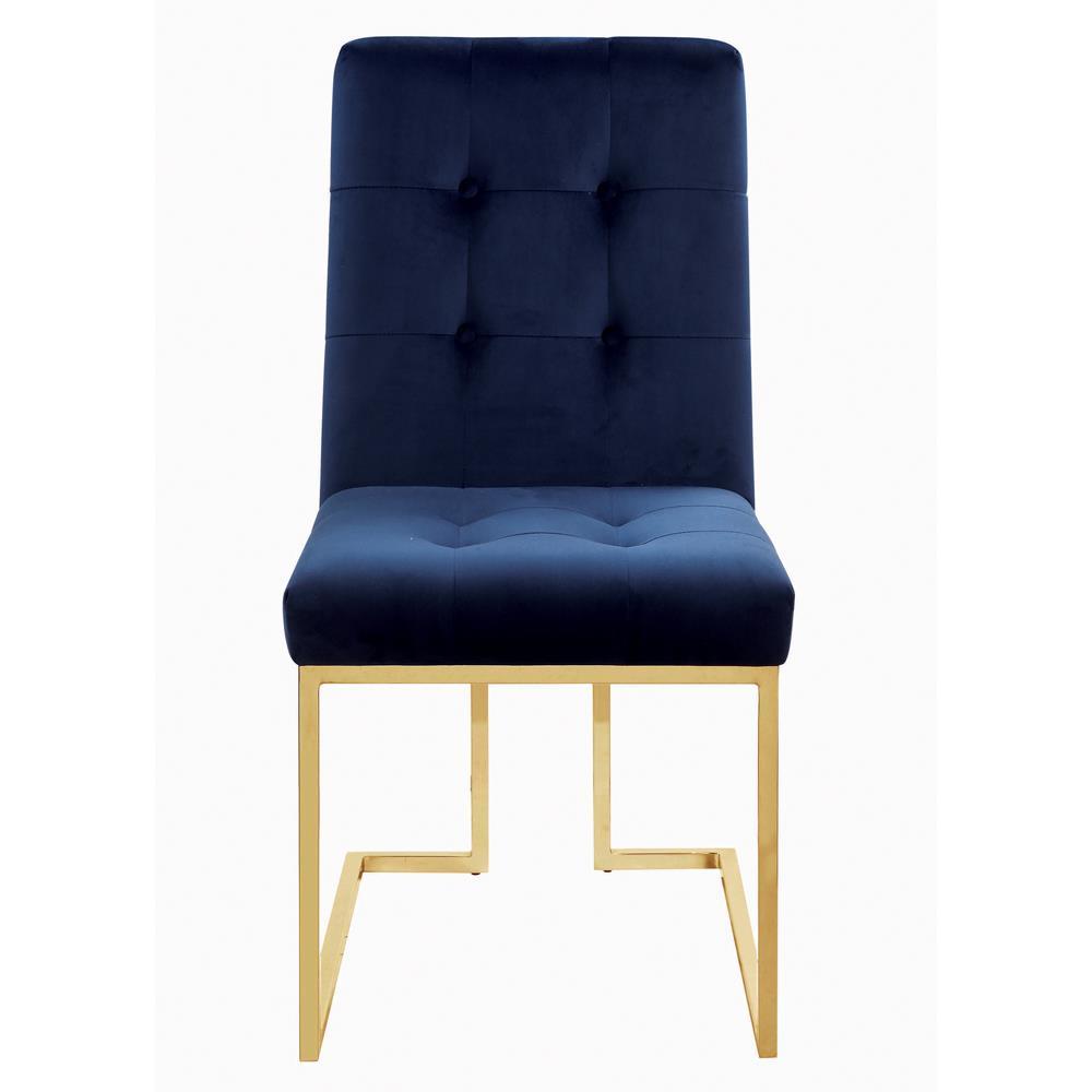 Cisco Tufted Back Side Chairs Ink Blue (Set Of 2)