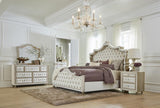 Antonella Upholstered Tufted Eastern King Bed Ivory And Camel