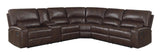 Brunson 3-Piece Upholstered Motion Sectional Brown