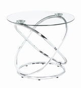 Warren 3-Piece Occasional Set Chrome And Clear