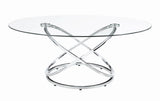 Warren 3-Piece Occasional Set Chrome And Clear