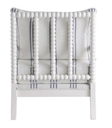 Blanchett Upholstered Accent Chair With Spindle Accent White And Navy