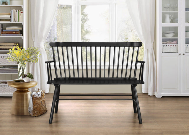 JERIMIAH SPINDLEBACK BENCH BLACK image