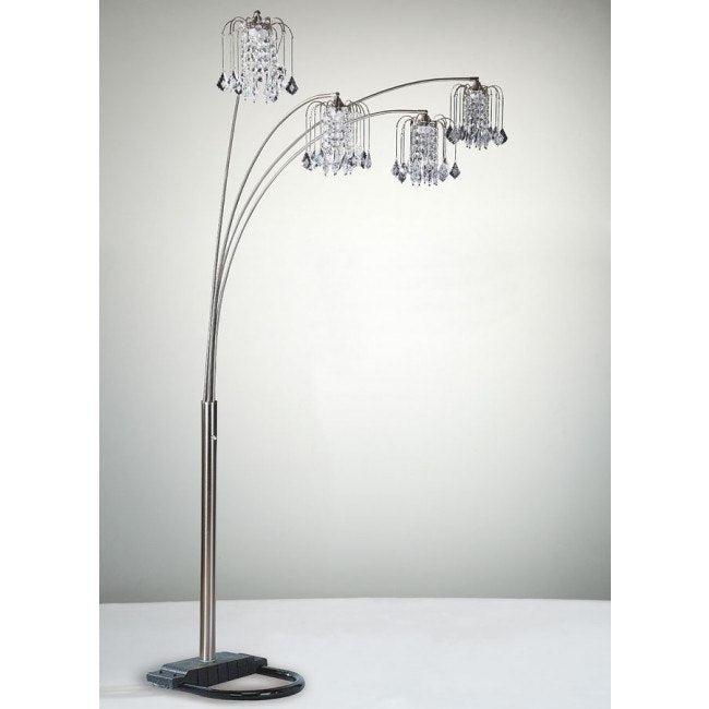 RAIN DROP ARC LAMP 84 H PEWTER image