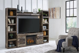 Derekson 4-Piece Entertainment Center with Electric Fireplace